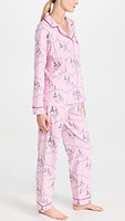 BedHead Pajamas - Long Sleeve Classic PJ Set - Christmas in Paris - XL (US 16)