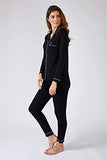 Pretty You London - Bamboo Pajama Set - Black - Size 12
