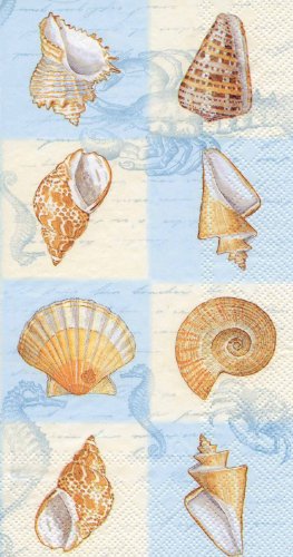 Boston International - Paper Guest Towel - Sounds of the Sea - Blue