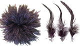 Zucker Feather - Rooster Red Chinchilla Schlappen Feathers - Plum - 1 Yard