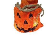 Stony Creek - Burlap - 6" Lighted Jack-O-Lantern - Round Eyes
