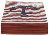 Boston International - Paper Guest Towel 16 Count - Yacht Club Anchor Red