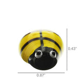 HomArt - Set of 5 Glass Bee - Yellow & Black