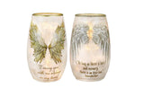 Stony Creek - 5.25" Glass USB Lighted Vase - Angel Wings Gift