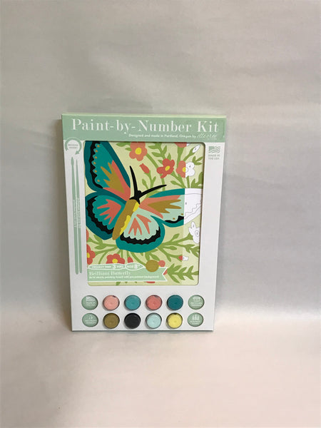 Elle Cree - 8x10 Mini Paint-by-Number Kit - Brilliant Butterfly