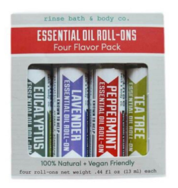 Rinse Bath & Body - Essential Oil Roll-On - Set of 4 - Variety Pack