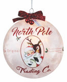 Stony Creek - 5" Lightable Glass Ornament - Jolly Holiday Santa