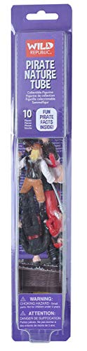 Wild Republic Nature Tube, Buccaneer Figurines, Pirate Party, Kids Gifts, Educational Toys, Hobby, 10-Piece Set,Multi,1.5" to 3"