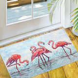Olivia's Home - 32" x 22" Accent Rug - Tropical Flamingo at Water's Edge