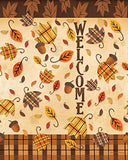 Studio M - 20" Art Pole - Plaid Leaves
