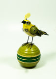 Mullanium - Steampunk Inspired Sculpture - Yellow White Eye on Ball