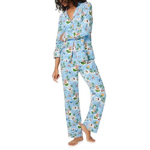 BedHead - Stretch L/S Pajama Set - Surfin Santa - X-Large