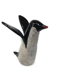 PotTerre Raku Penguin - 5.75" Flying Front - Naked Finish