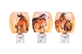 Stony Creek - Frosted Glass - 4.75" Night Light - 3 Running Thoroughbreds