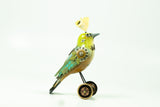 Mullanium - Steampunk Inspired Sculpture - Pastel Silver Eye on Wheels