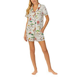 BedHead - Stretch Short Sleeve Shorty PJ Set - Safari - Small