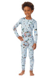 BedHead - Toddler Long Sleeve Jersey PJ Set - Blue Ski Village - 12-18M