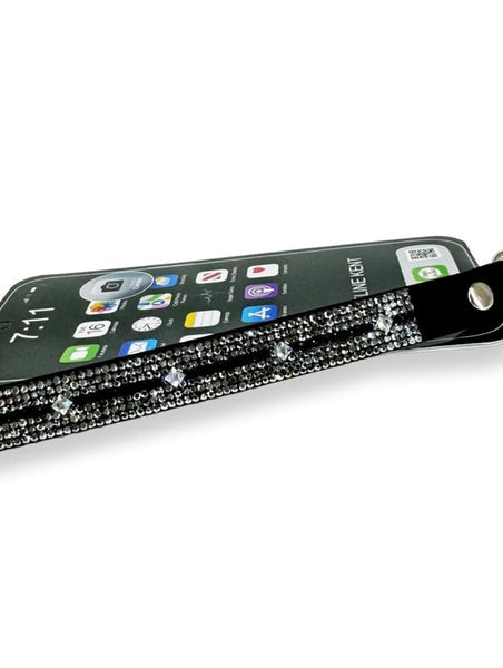 Jacqueline Kent - Phone Wrist Lanyard - Little Black Dress Silver Hematite