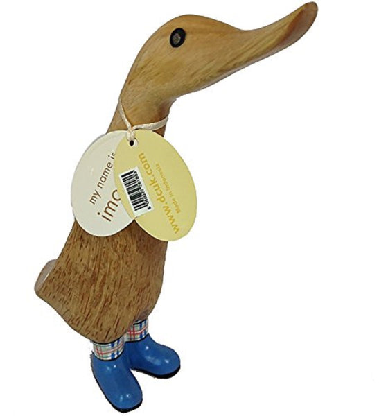 DCUK, The Duck Company - Natural Welly Duckling - Tartan Blue Boots - Medium