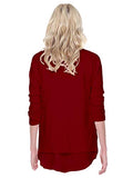 PJ Harlow - 3 Piece Long Sleeved Lounge Set - Red - Extra Large