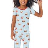BedHead - Toddler Short Sleeve Jersey PJ Set - Burgers & Fries - 4T