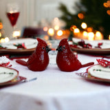 Gift Essential - Blown Glass Salt & Pepper Set - Red Cardinals