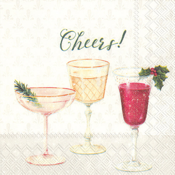 Boston International - 3-Ply 5" Cocktail Napkins - Cheers