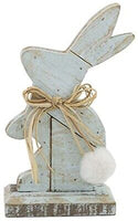 Boston International - Wooden Thumper Bunny - Blue