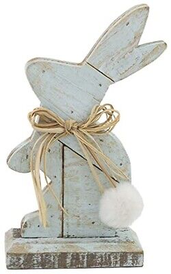 Boston International - Wooden Thumper Bunny - Blue