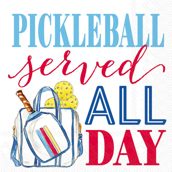 Boston International - 3-Ply 5" Cocktail Napkins - Pickleball