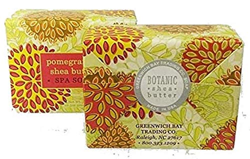 Greenwich Bay - 10.5oz Botanical Shea Butter - 2 Bar Soaps - Pomegranate