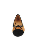 Patricia Green - Gia Suede Ballet Flat - Tobacco/Black - Size 6