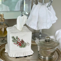 Arte Italica - Velvet Tissue Box Cover - Natale Christmas Collection