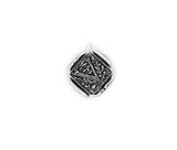 Wax Insignia - Seal Charm - Silver Plated - "V"