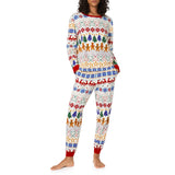 BedHead - L/S Pullover Crew & Jogger PJ Set - Deck the Halls - Large