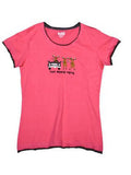 Lazy One - Junior Fitted PJ Set - Text Moose-aging - Large