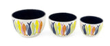 Boston International - Nesting Prep Bowls 3 Sizes - Hand Stamp Fish