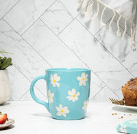 Eccolo - 16 oz. Ceramic Coffee Mug - Daisies