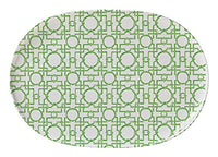 Merritt - Melamine Serving Tray - Lime Trellis - 17" x 12"