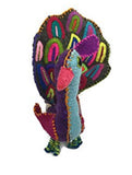 Twoolies - Stuffed Colorful Wool Animal - Peacock - Medium - 9" Tall