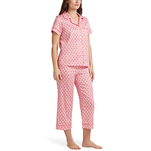 BedHead - Short Sleeve Cropped PJ Set - SeaShells - X-Large