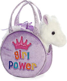 Aurora - Fancy Pals - Pet Carrier - Girl Power White Pony 7"