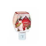 Stony Creek - 4.75" Frosted Night Light - Red Festive Farm