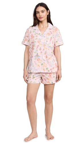 BedHead - S/S Cotton Poplin Shorty PJ Set - Charming Charleston - Small