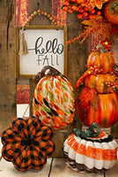 Boston International - Large Glass Pumpkin - Orange Confetti