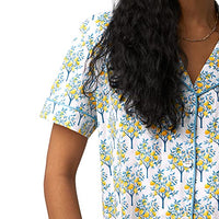 BedHead - Short Sleeve Cropped PJ Set - Lemon Trees - Medium