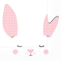 Boston International - 3-Ply 5" Cocktail Napkins - Sweet Bunny