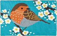 Jellybean - Indoor/Outdoor Rug - Sparrow In Flowering Tree