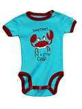 Lazy One - Infant Creeper - "Sometimes I'm a little Crab" - Blue - 6M