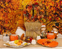 Boston International - Small Fabric Pumpkin - Autumn Orange Plaid